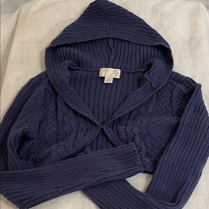 American Eagle Outfitters Navy Hooded Cardigan
